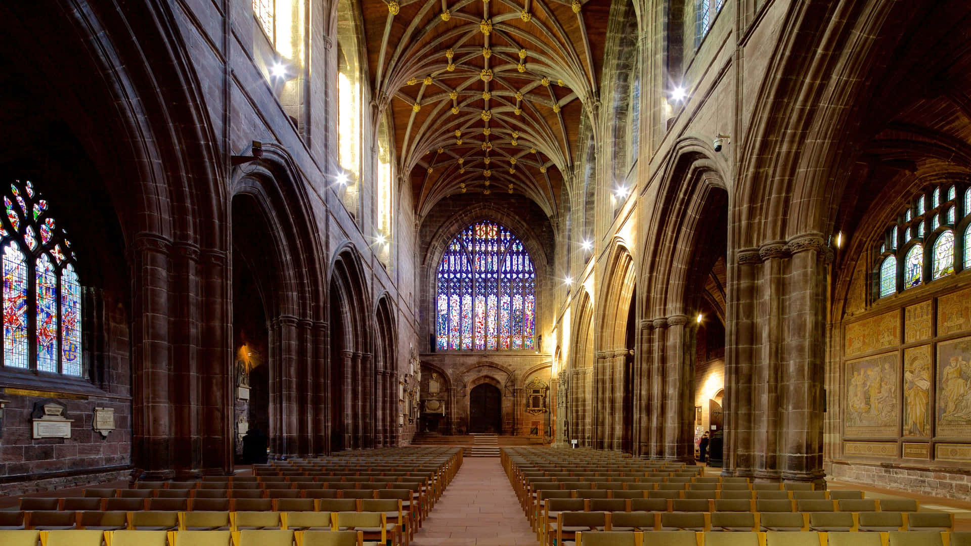 Chester Cathedral With Empty Seats