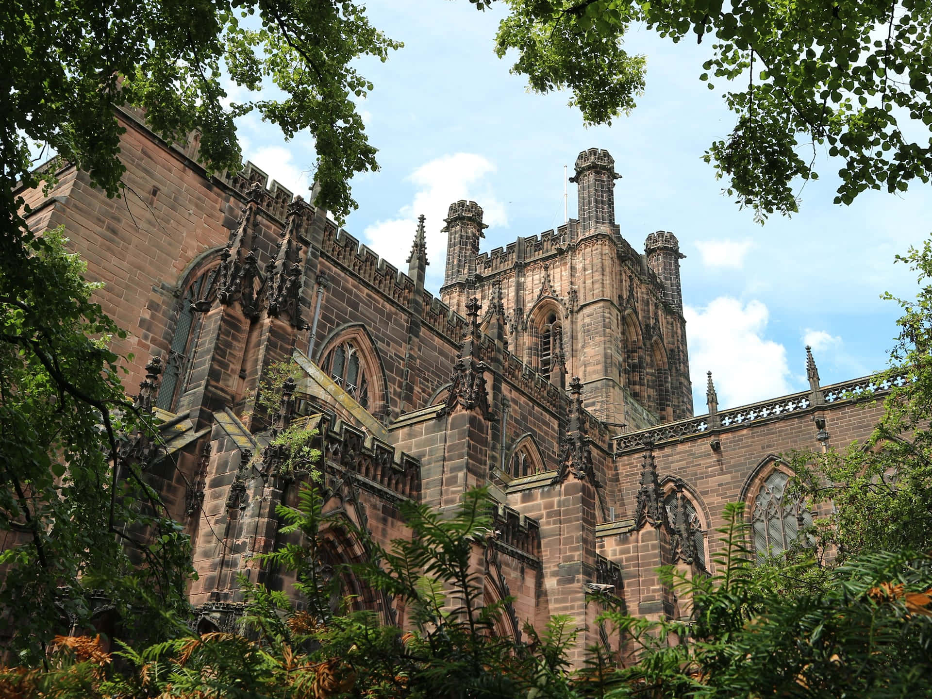 Chester Cathedral With Leaf Frame