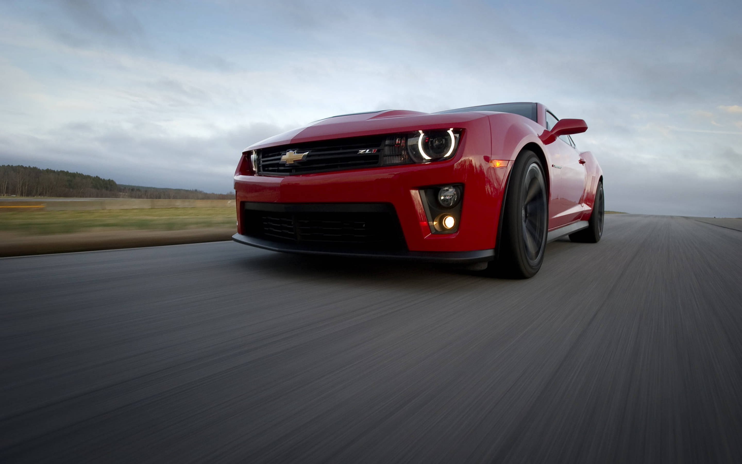 Chevrolet Camaro Muscle Cars Feature Red