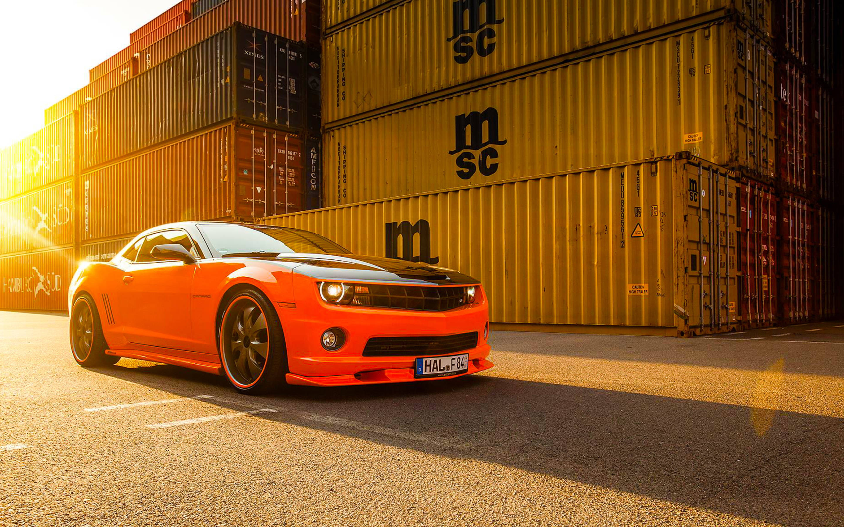 Chevrolet Camaro Muscle Cars Feature Shot Background