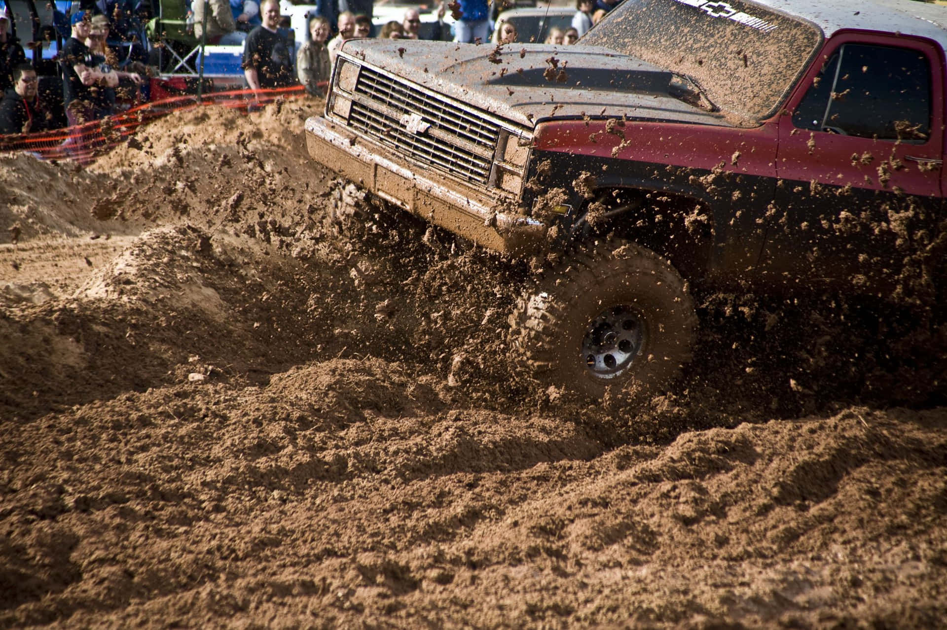 Chevrolet Silverado Mud Bogging Race Background