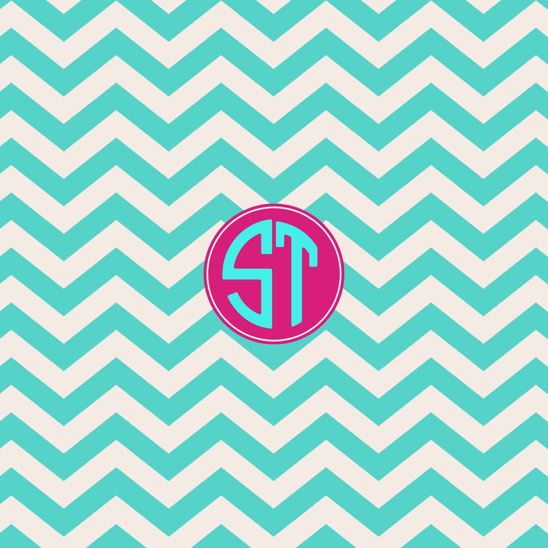 Chevron Pattern With A Monogram On It Background