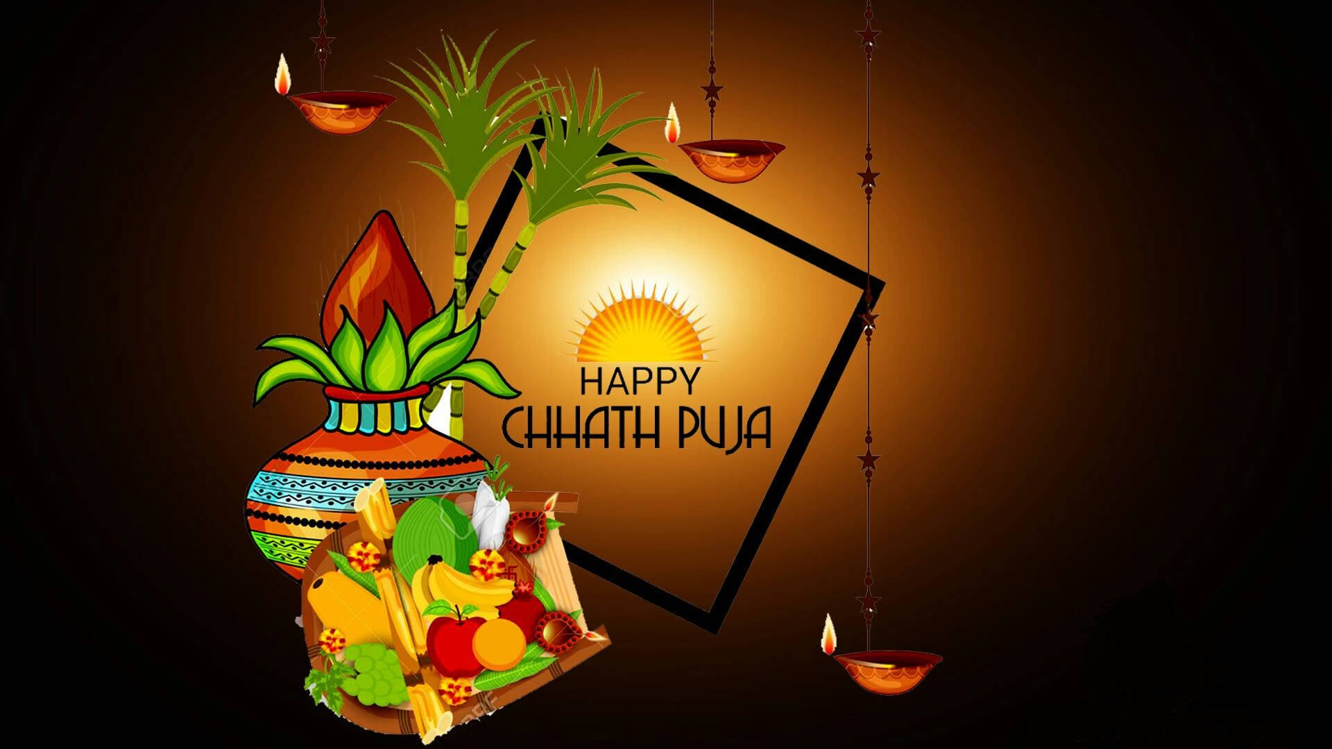 Chhath Puja Background With Dim Lighting