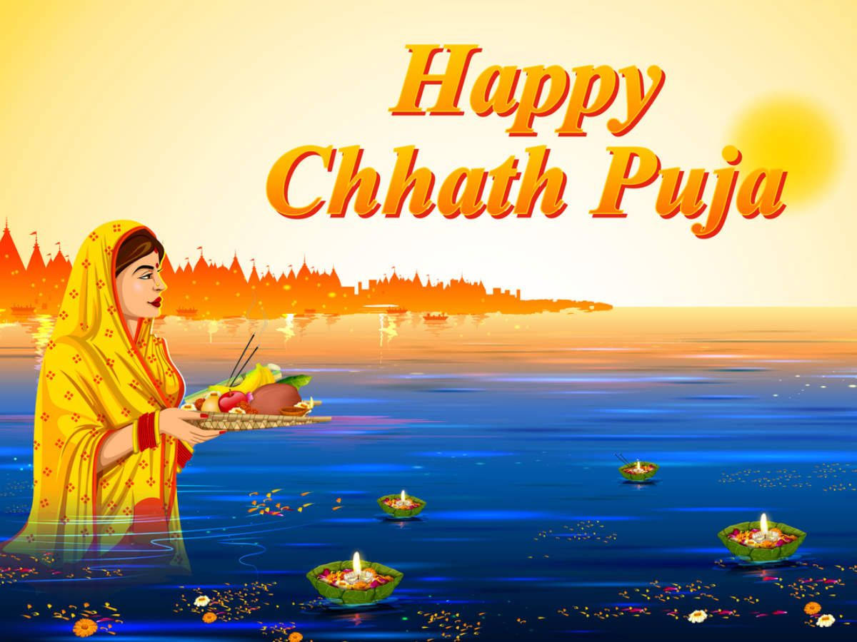 Chhath Puja Floating Food Graphic