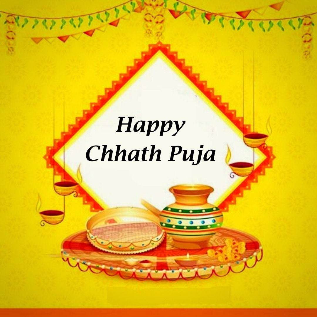 Chhath Puja With Traditional Pots