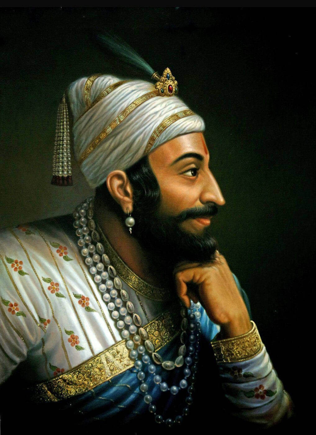 Chhatrapati Shivaji Maharaj Side Profile Background