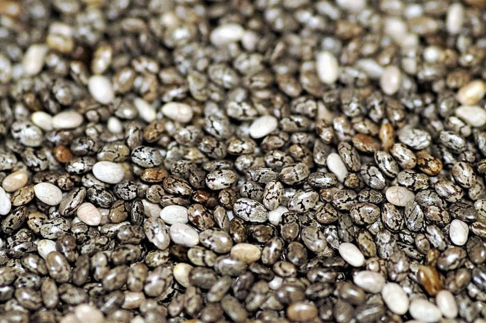 Chia Seeds Up-close Background