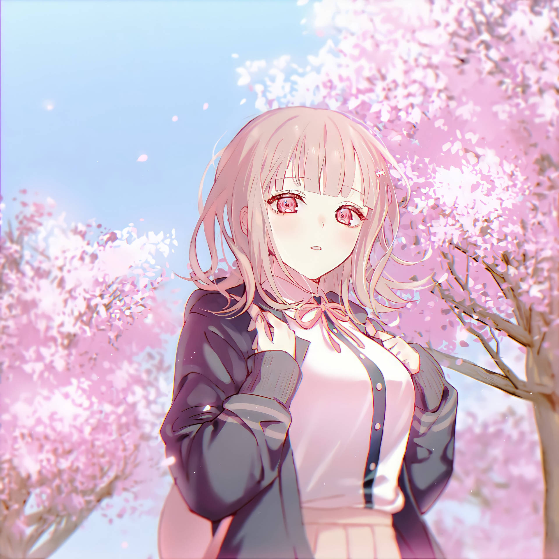 Chiaki Nanami Sakura Background Background
