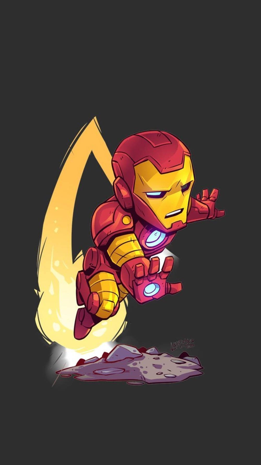 Chibi Art Iron Man Phone Background