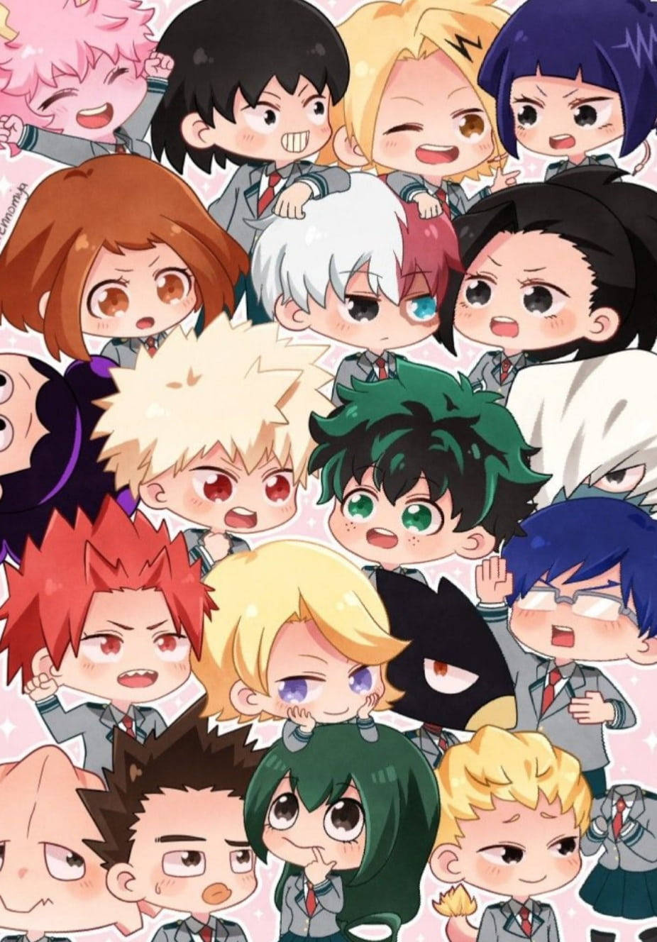 Chibi Class 1a My Hero Academia Iphone Background