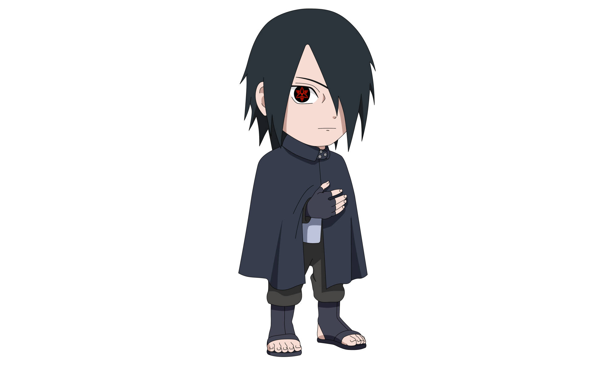 Chibi Cool Sasuke Background