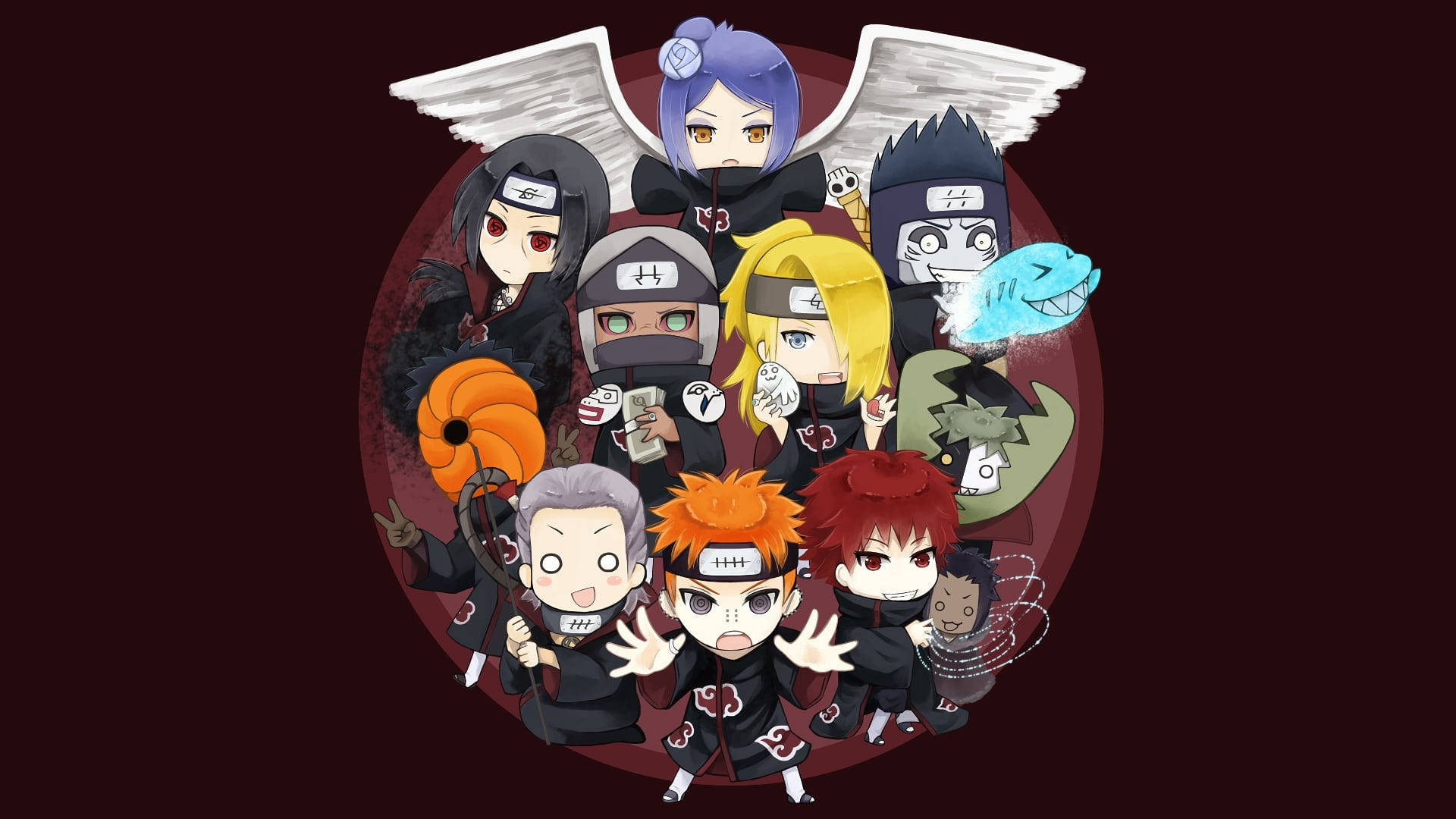 Chibi Form Akatsuki Pc Background