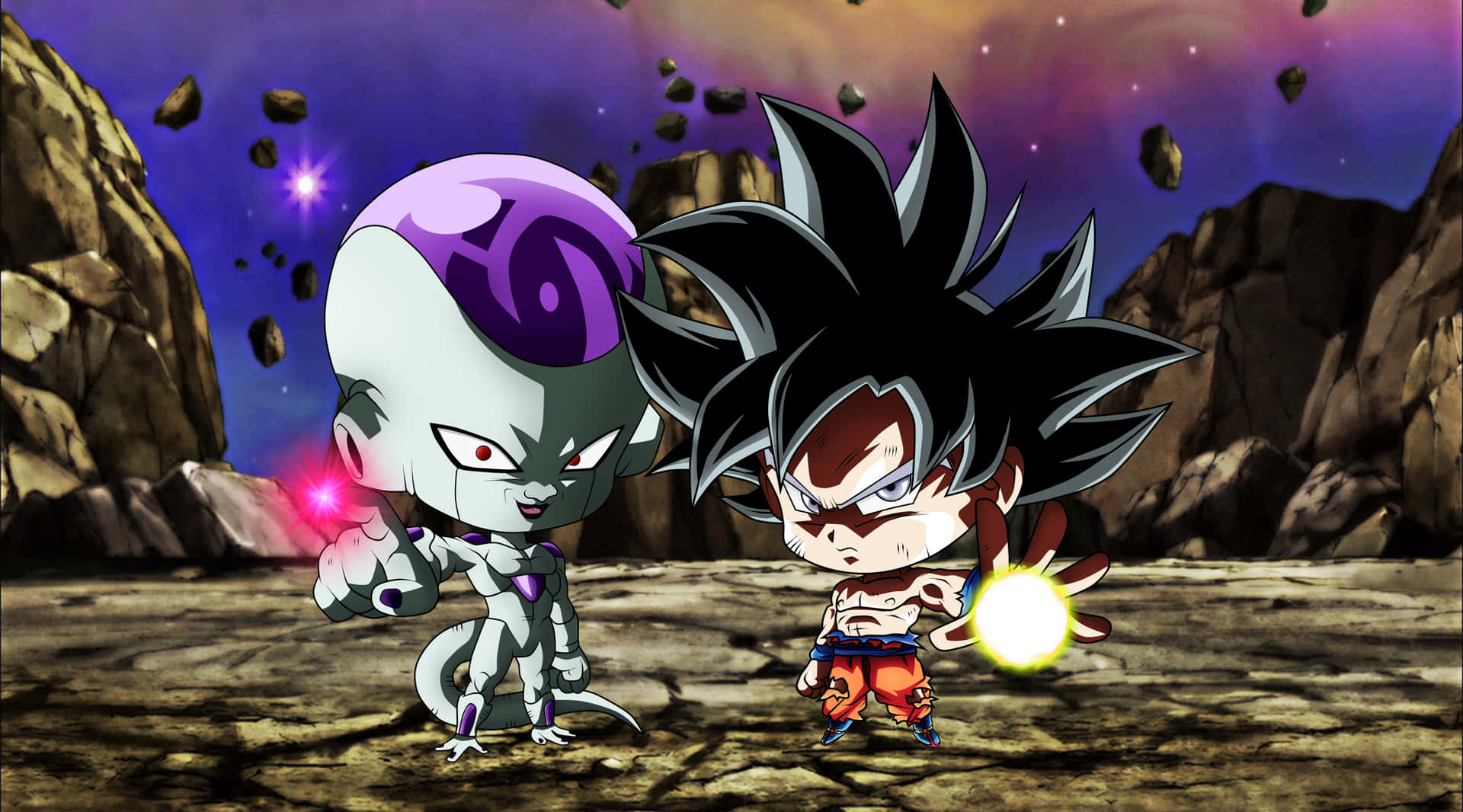 Chibi Frieza Vs Goku Background