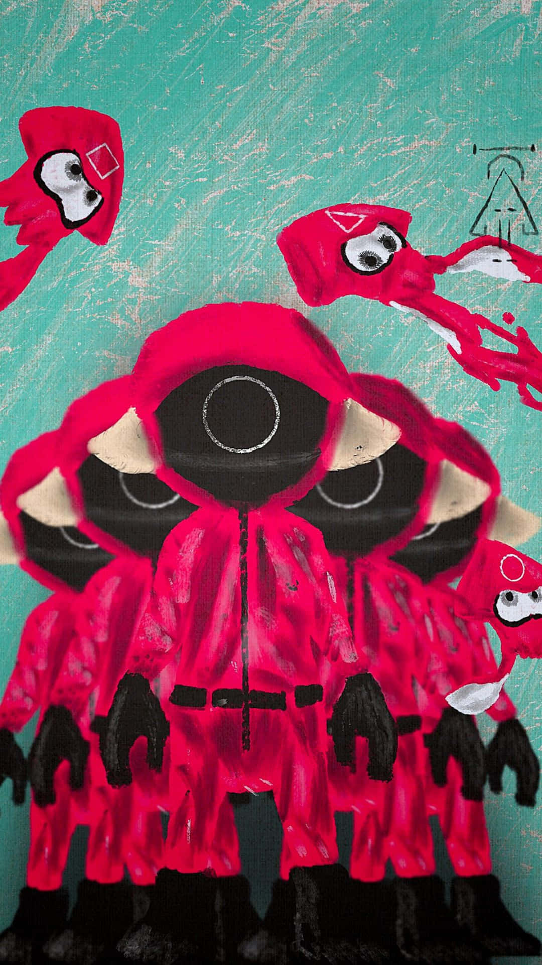 Chibi Guards Squid Game Pfp Background
