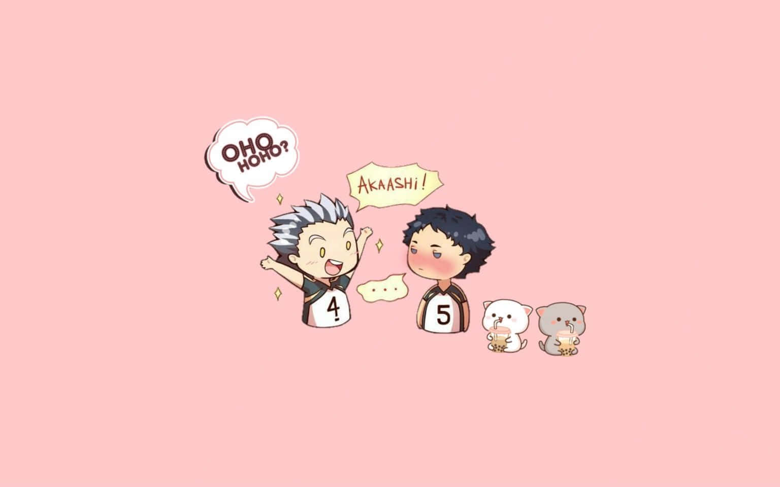 Chibi Haikyuu Friendly Exchange Background