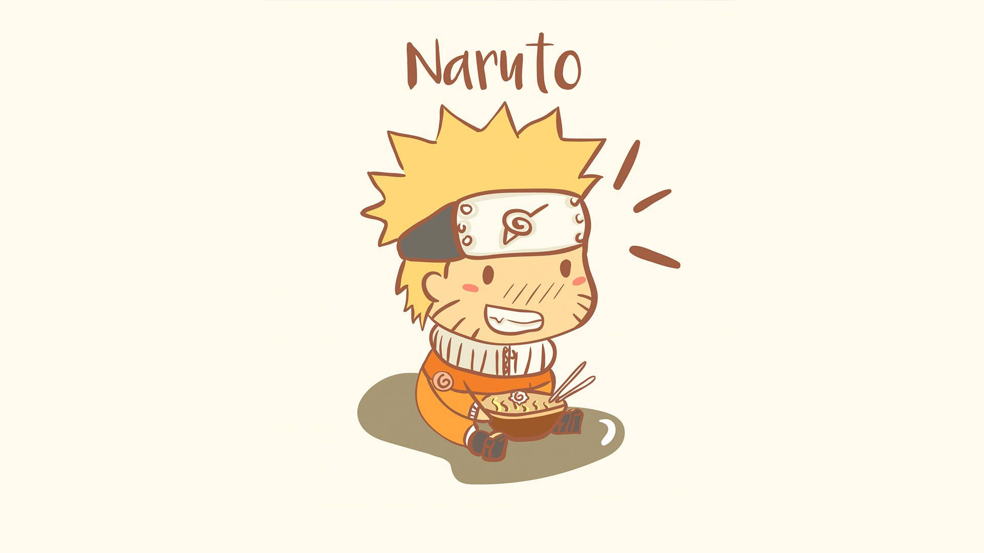 Chibi Naruto Eating Ramen Background