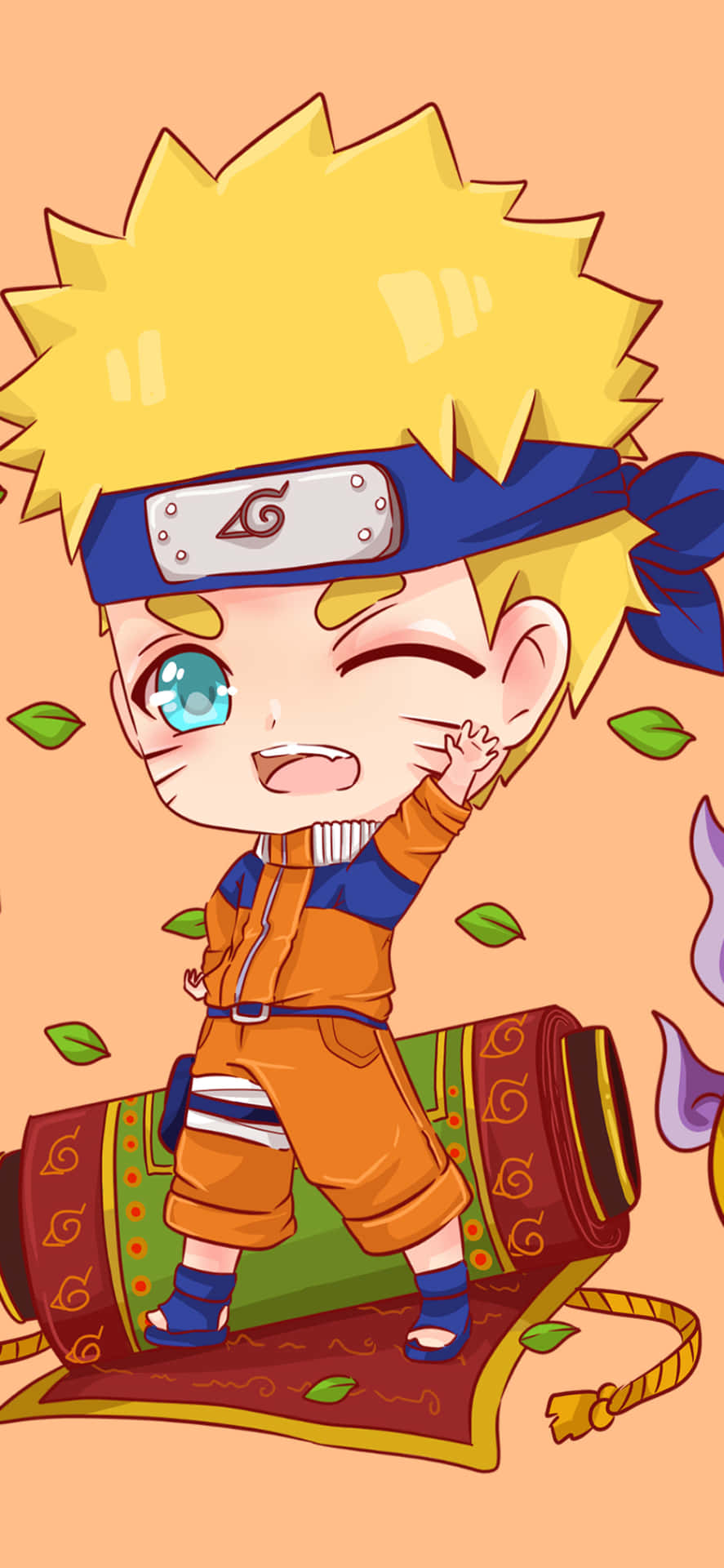 Chibi Narutoon Magic Carpet Background
