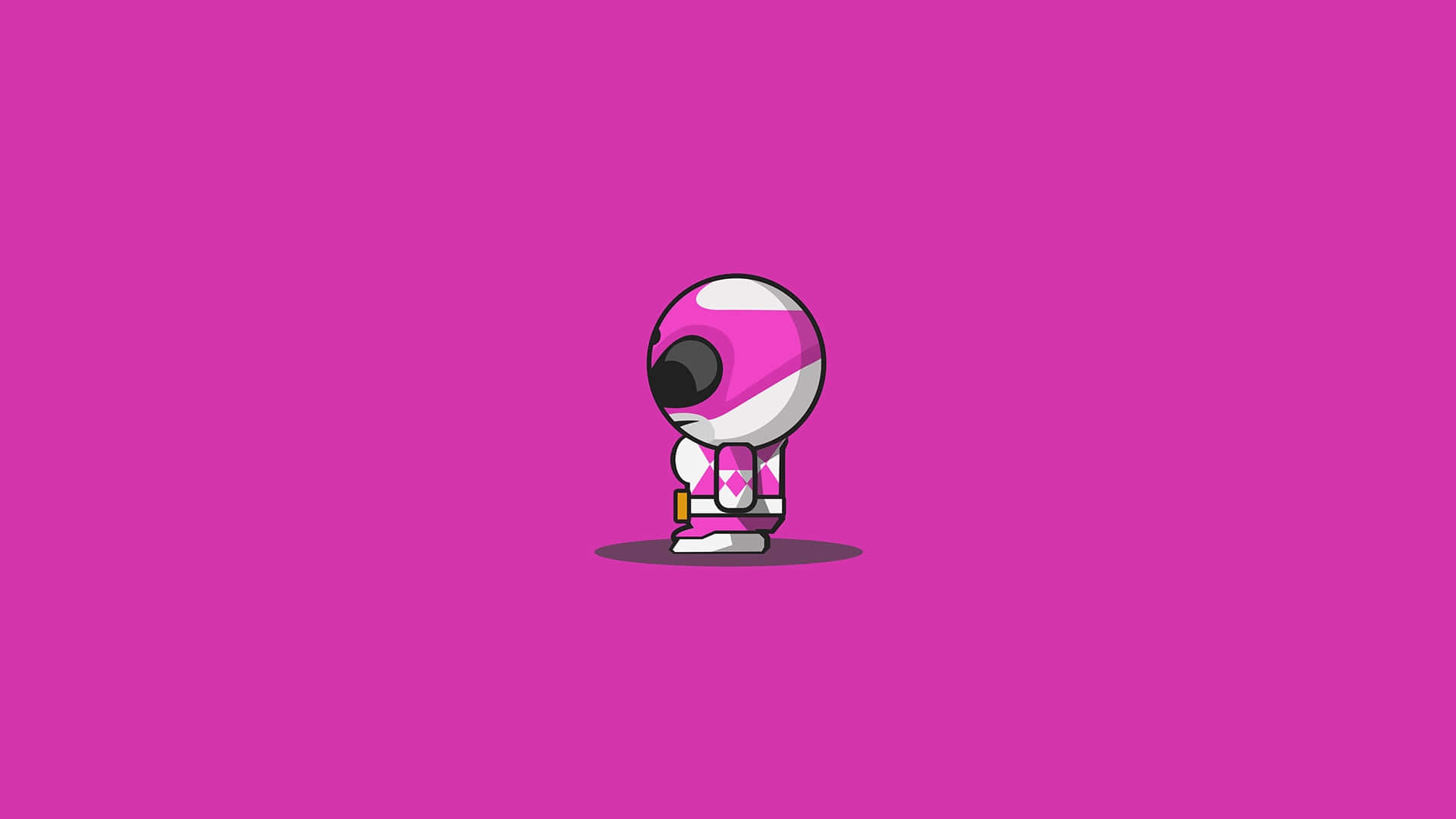 Chibi Pink Rangeron Pink Background Background