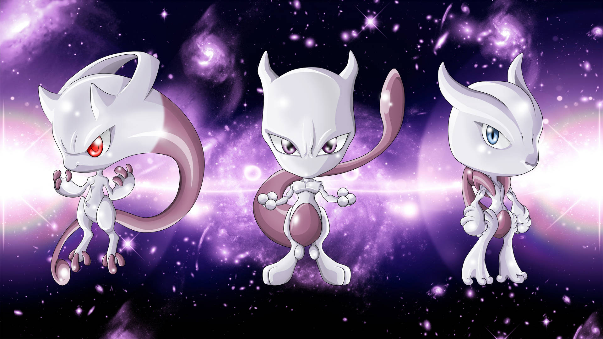 Chibi Shiny Mewtwo Background