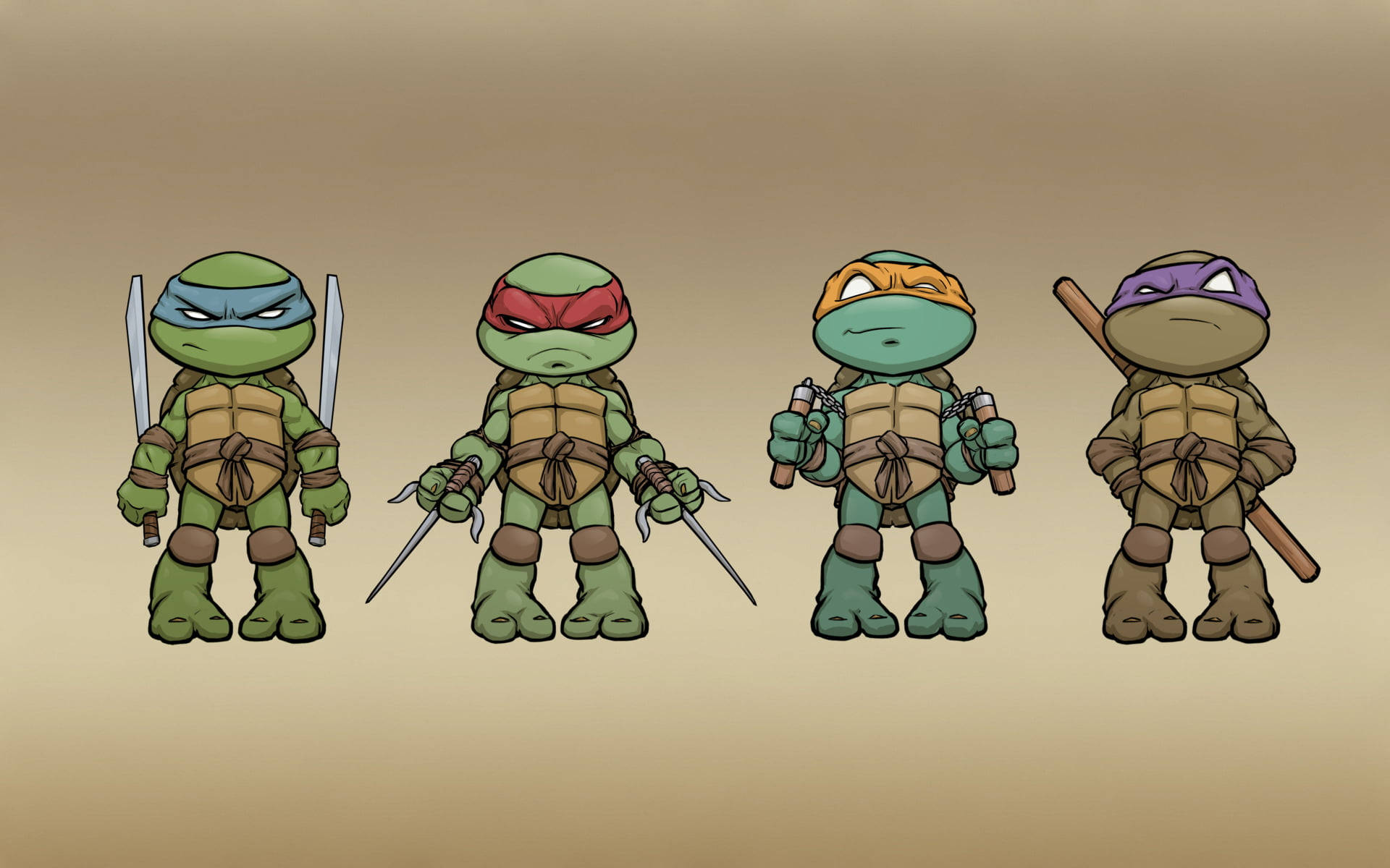 Chibi Teenage Mutant Ninja Turtles Background