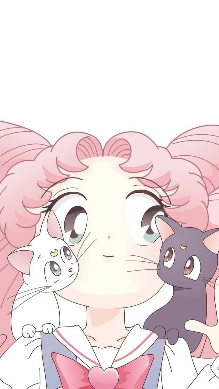 Chibiusa Tsukino Shines In Her Sailor Moon Outfit Background