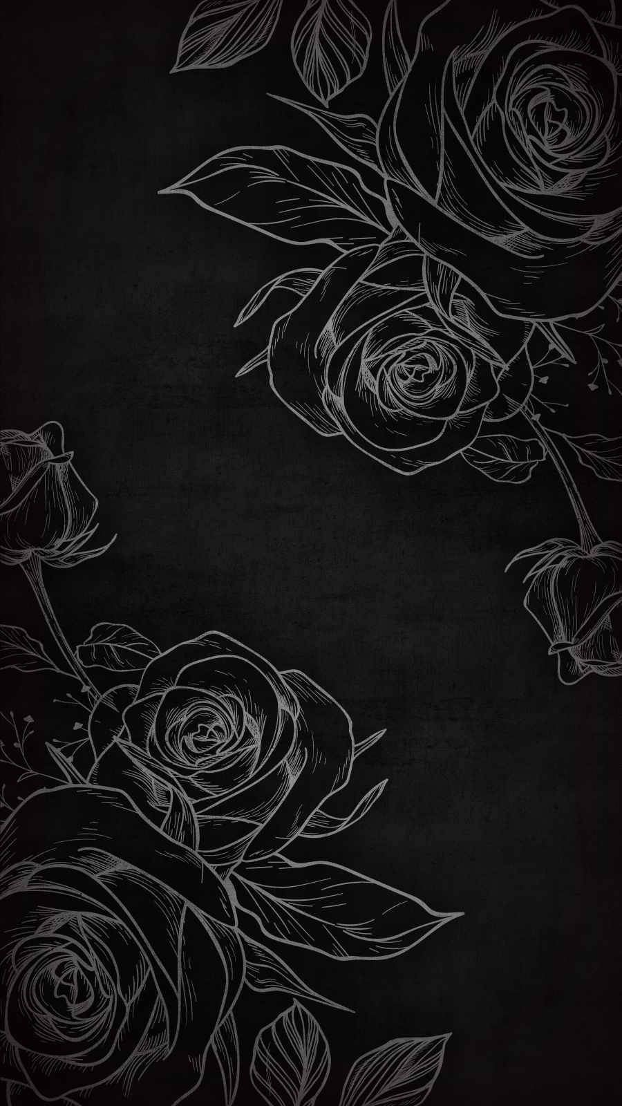 Chic Black Rose Iphone Wallpaper