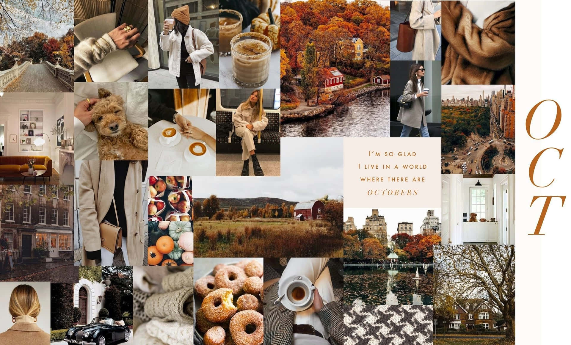 Chic Fall Collage Desktop Background