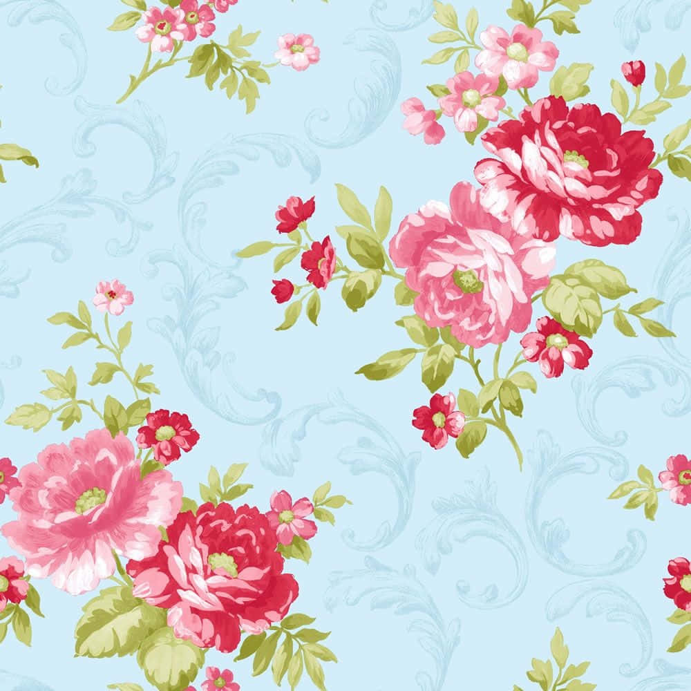 Chic Flower Wallpaper Design Background
