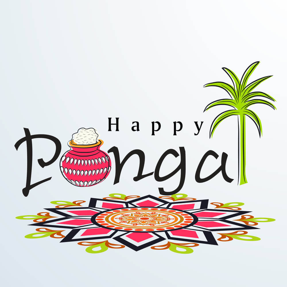 Chic Happy Pongal Poster Background
