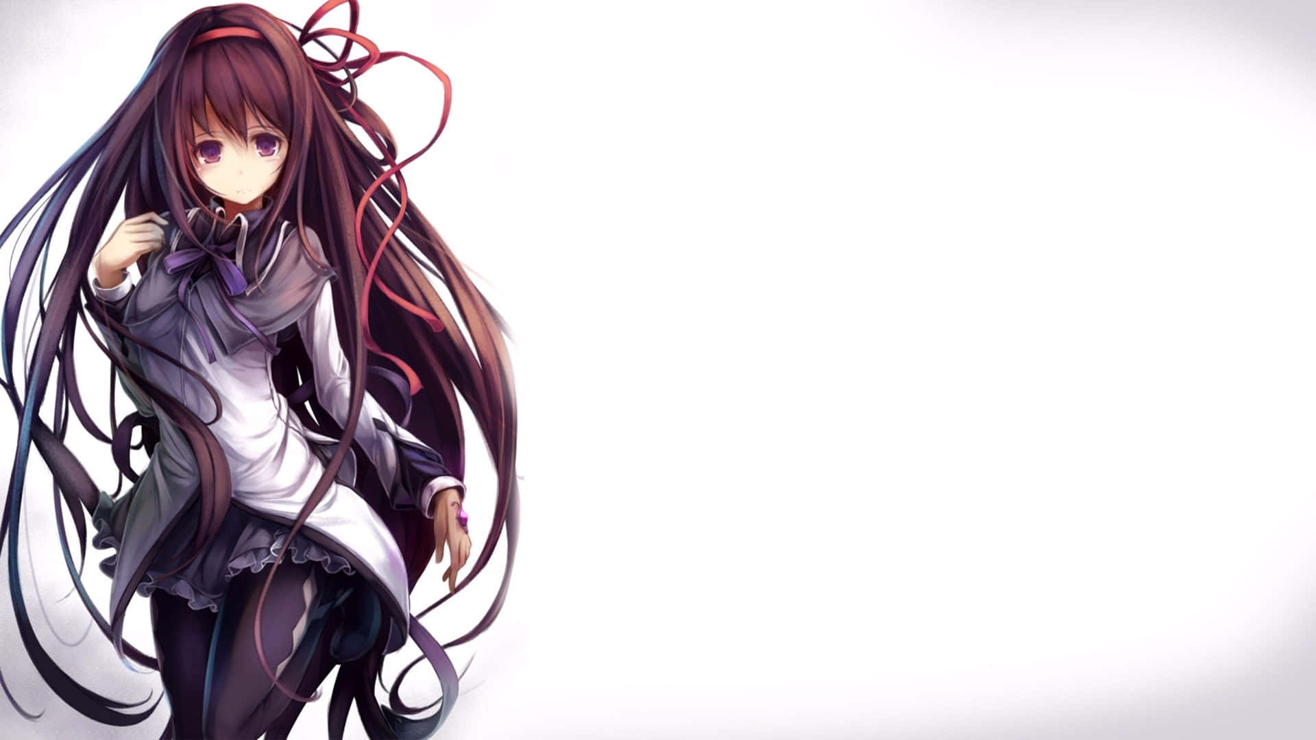 Chic Homura Akemi Simple Anime Background