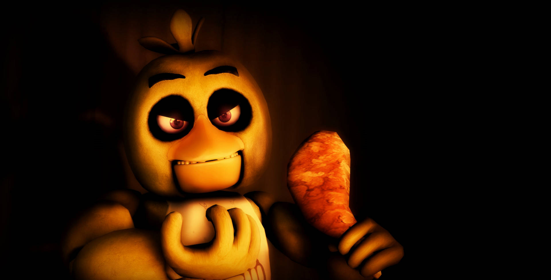 Chica Fnaf With Fried Chicken Background