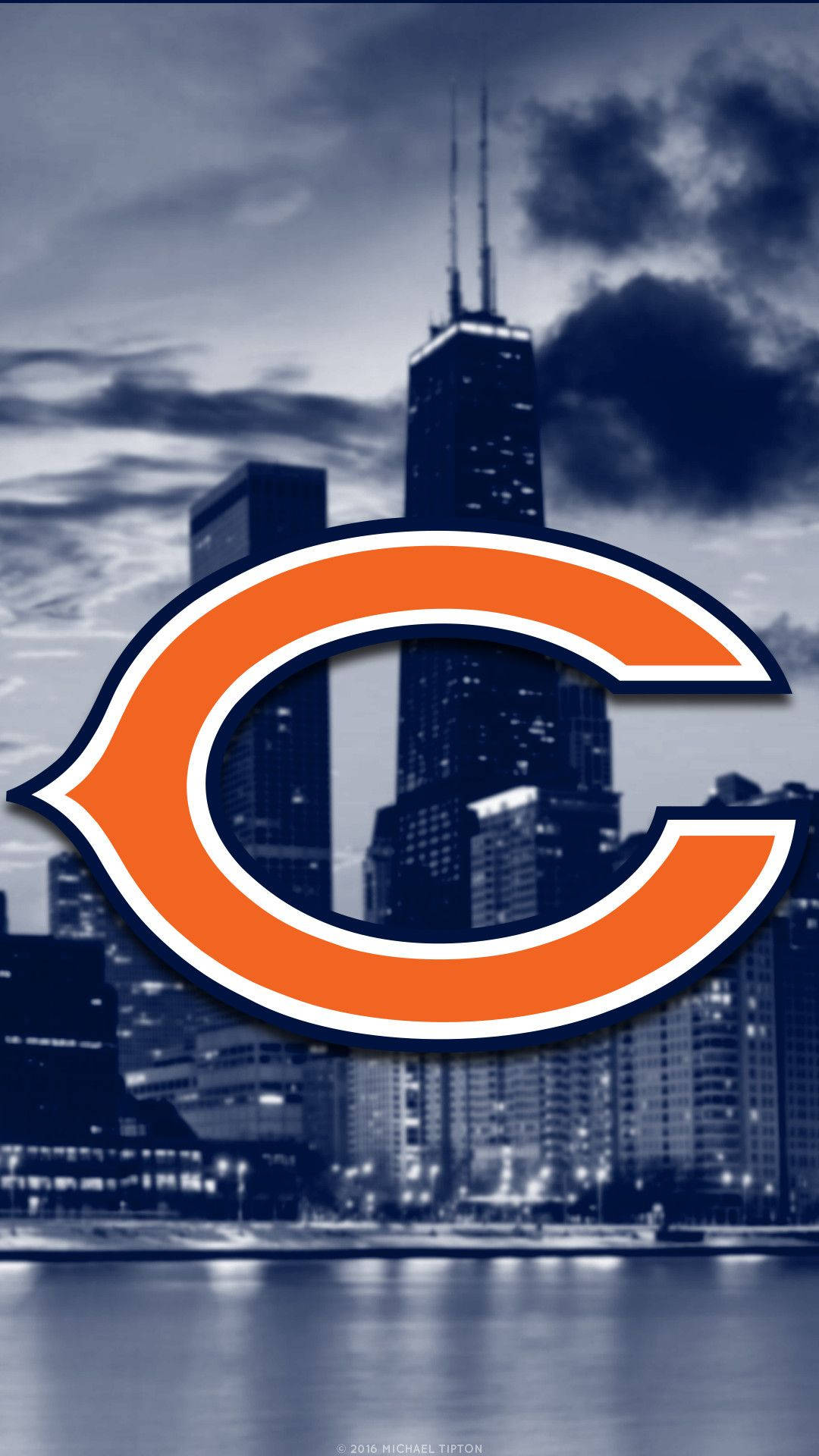 Chicago Bears 2018 Monochrome Background