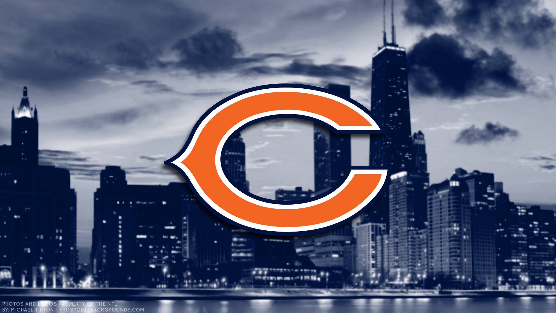 Chicago Bears Cityscape Background Background