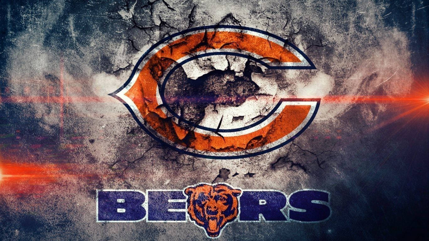 Chicago Bears Smudged White Clouds Background