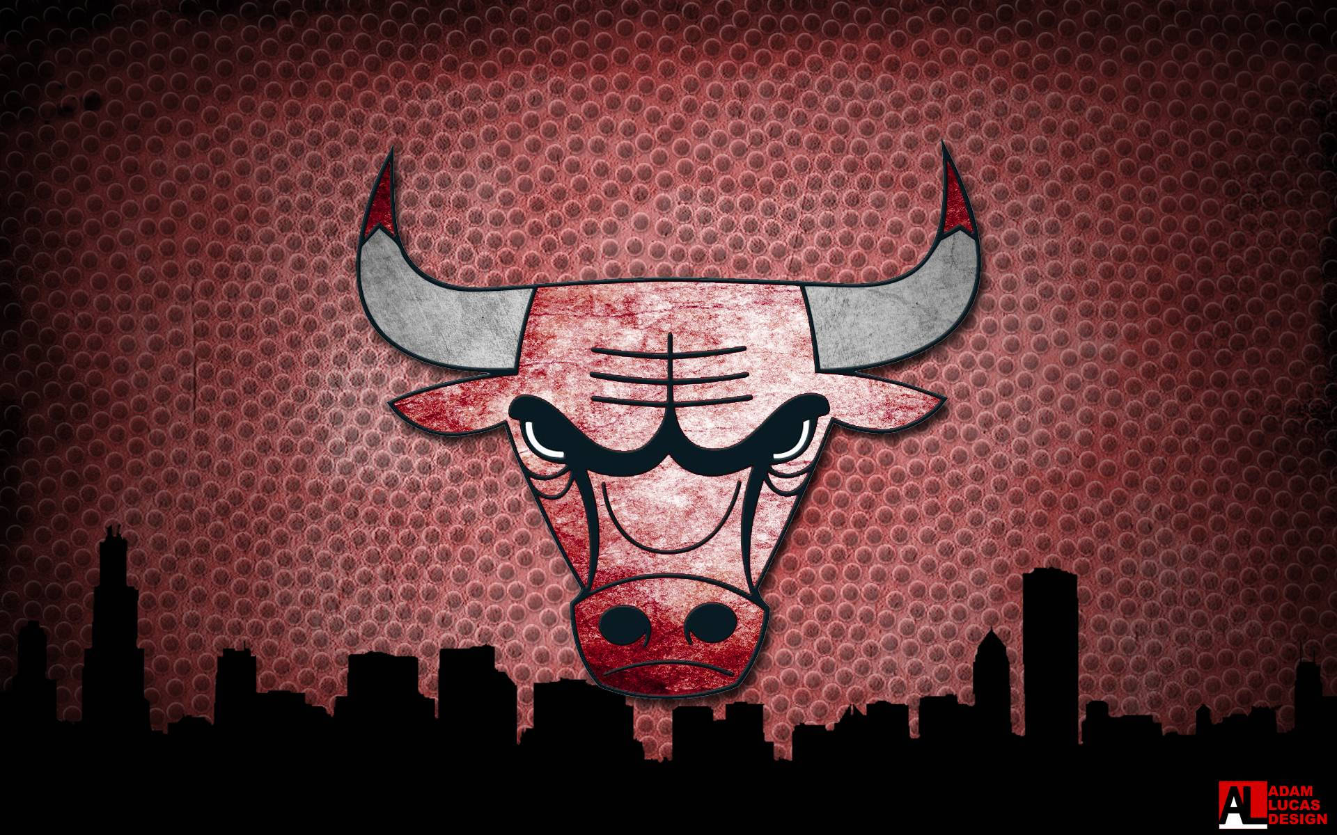 Chicago Bulls City Outline Logo Background