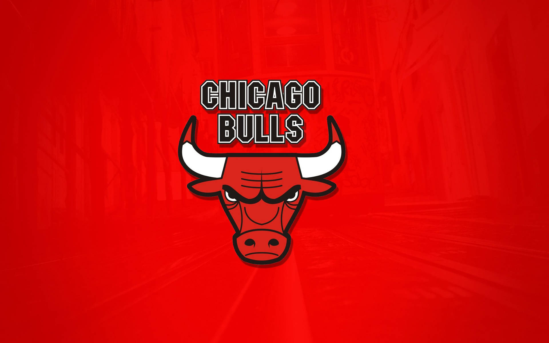 Chicago Bulls Deep Red Logo Background