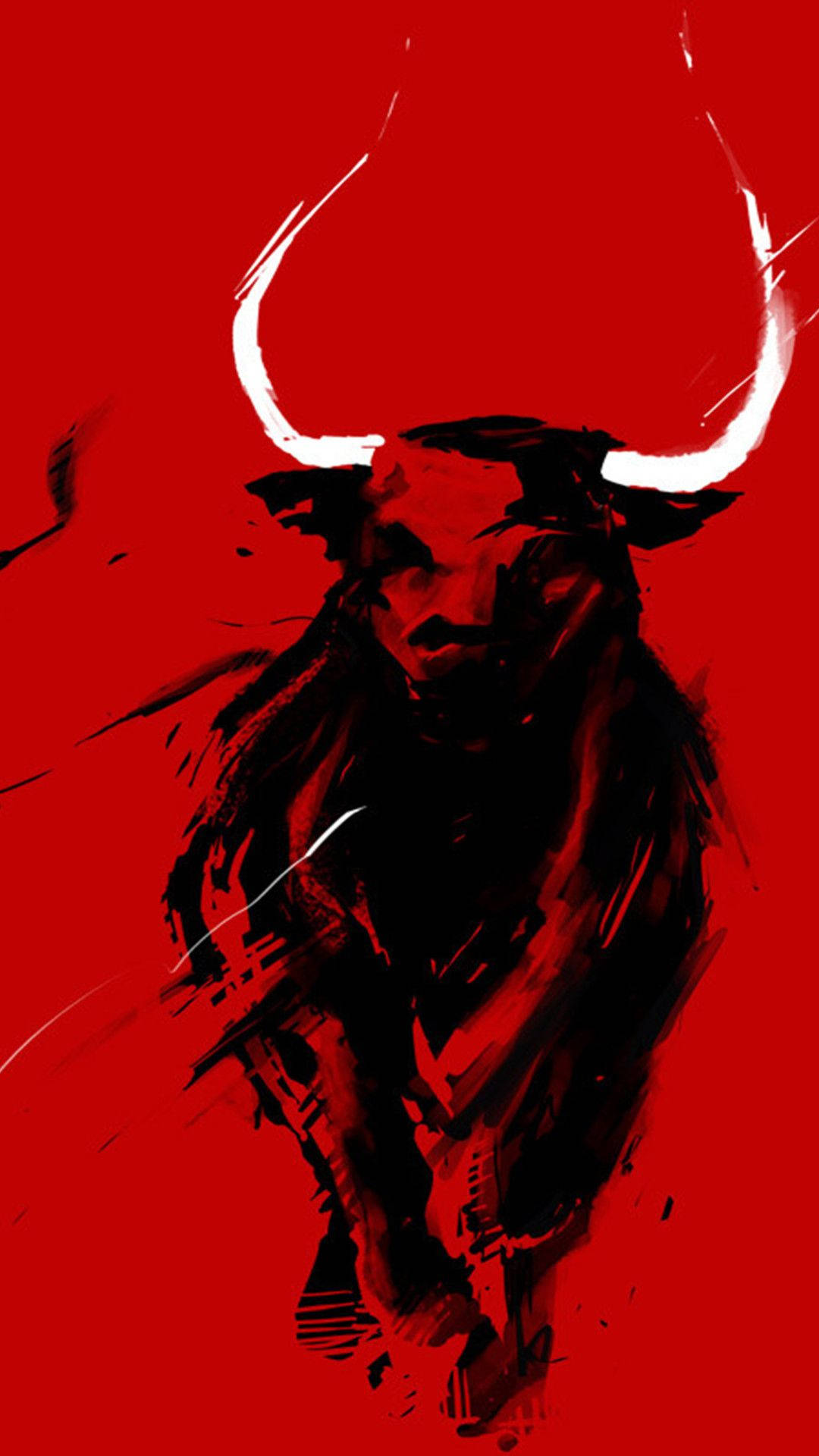 Chicago Bulls Digital Mascot Painting Background
