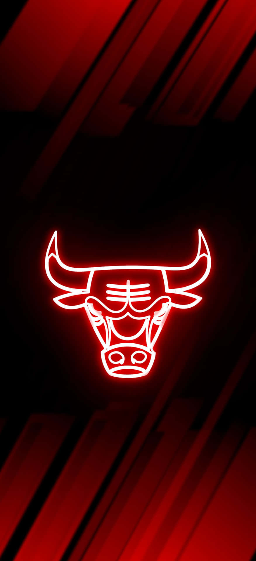 Chicago Bulls Logo On A Red Background Background