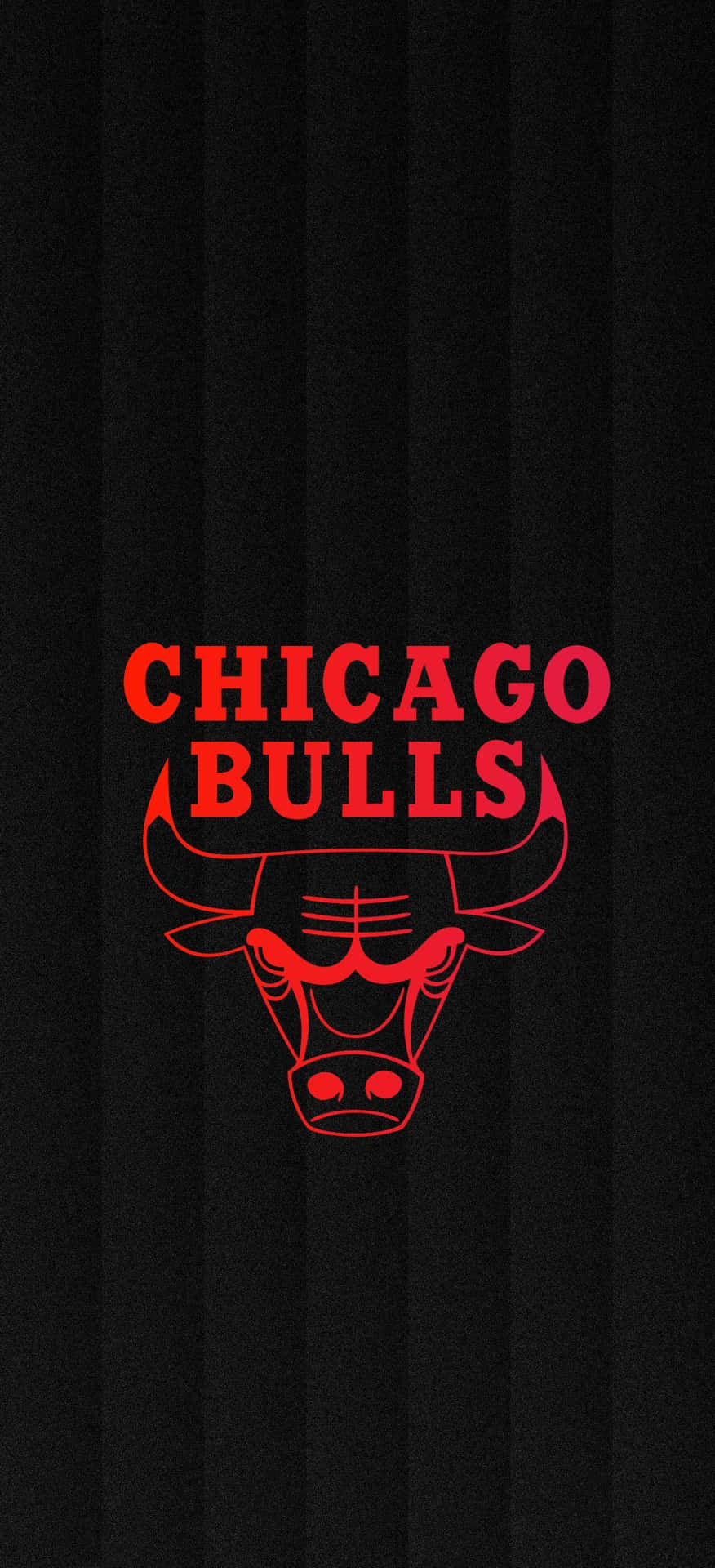 Chicago Bulls Logo On Striped Black Phone Background
