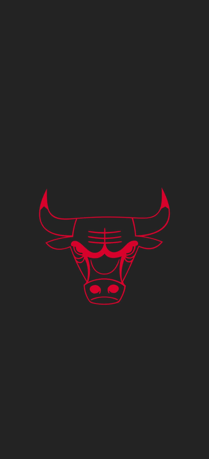 Chicago Bulls Neon Red Phone Background