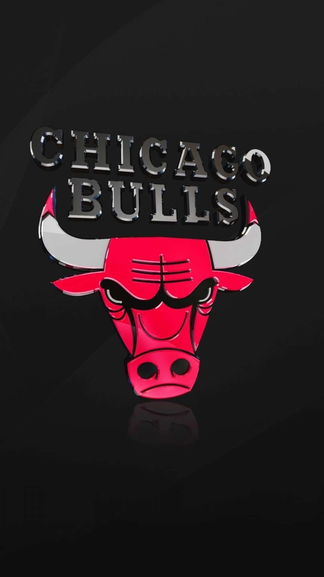 Chicago Bulls On Solid Black Phone Background