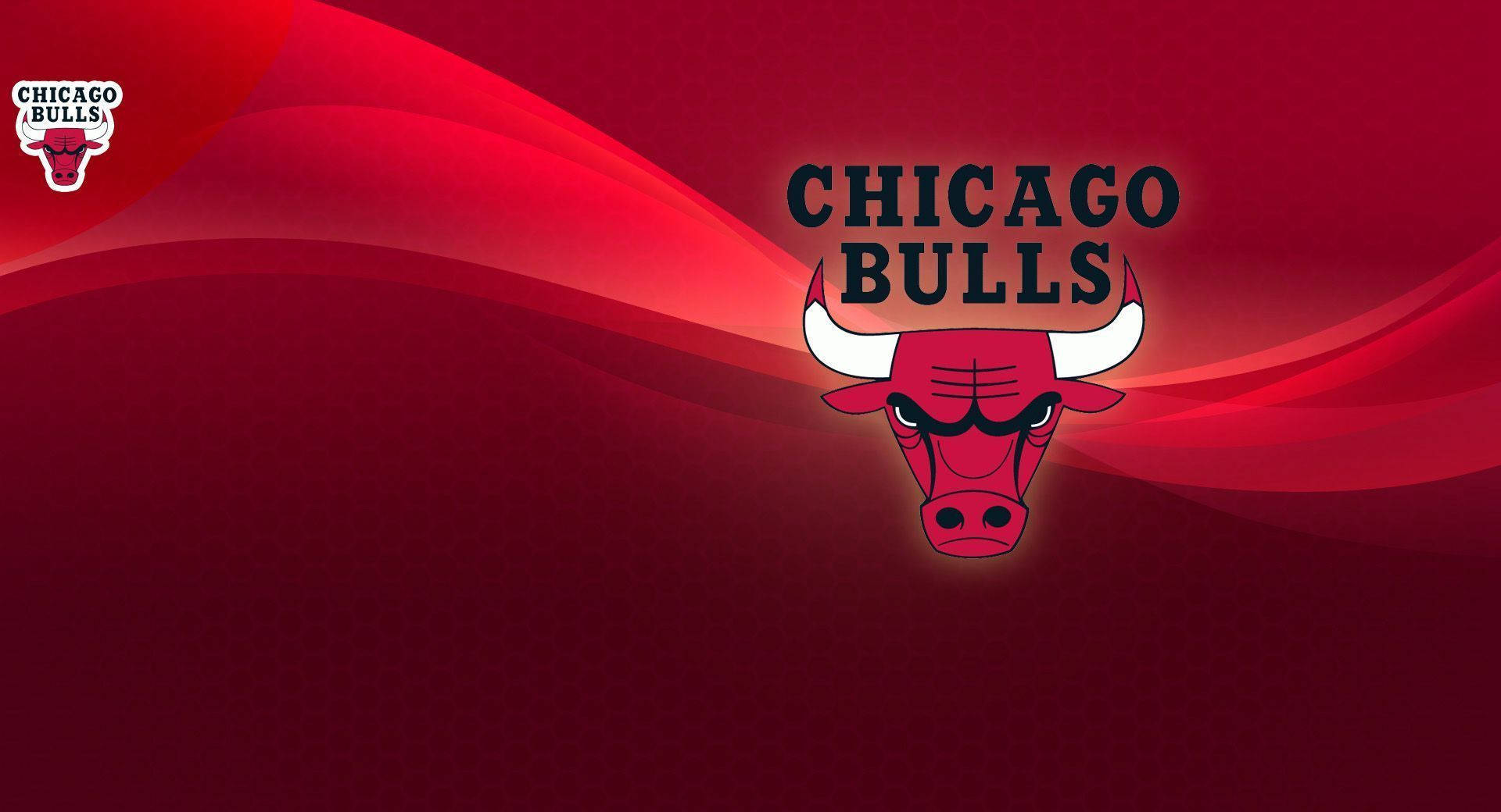Chicago Bulls Red Waving Effect Logo Background