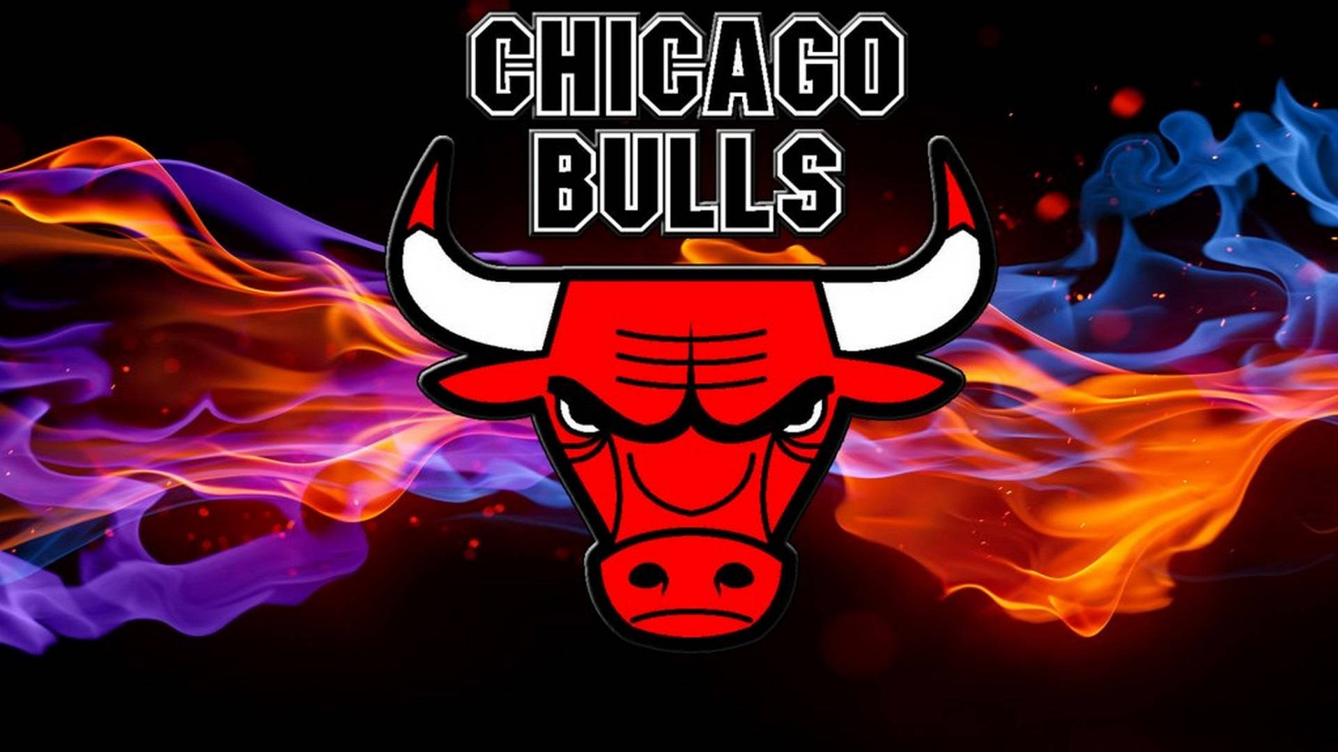 Chicago Bulls Stylised Bull Illustration Background