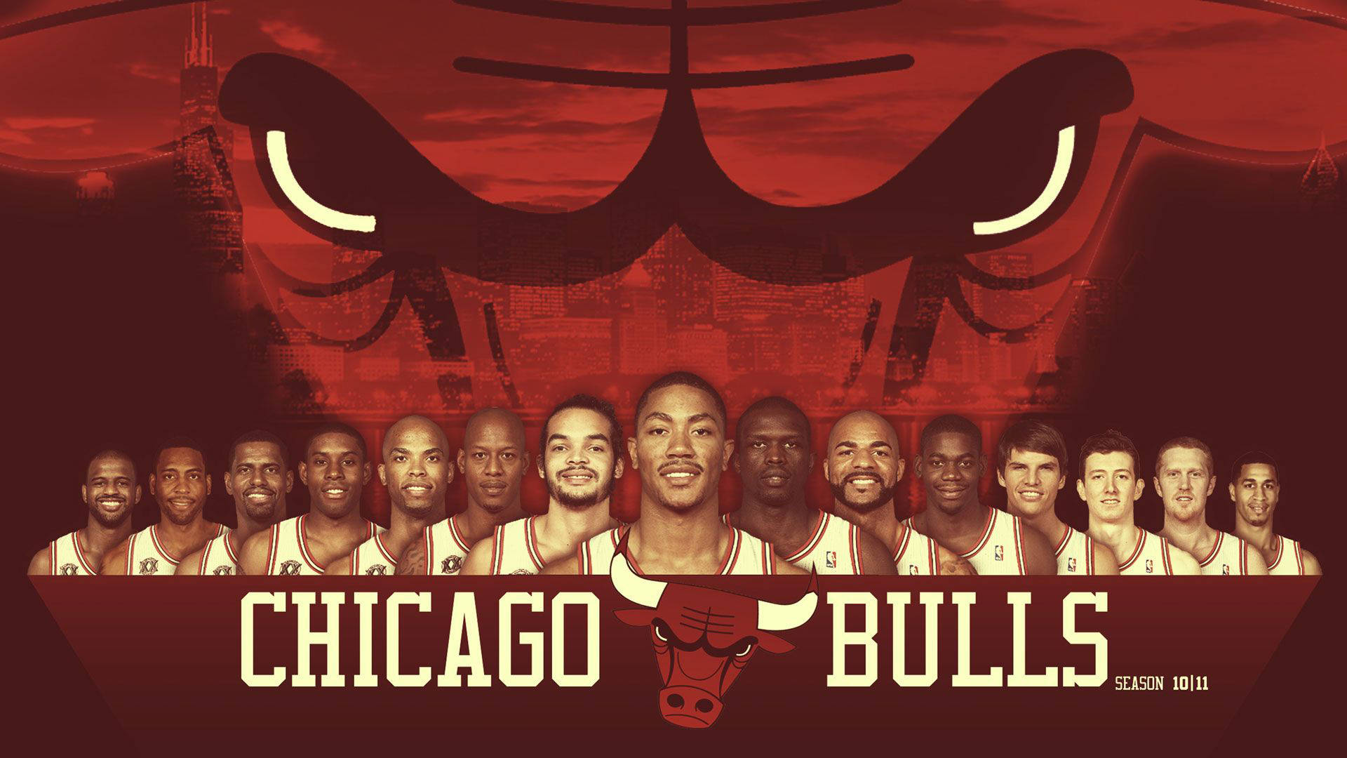 Chicago Bulls Team Photograph Background