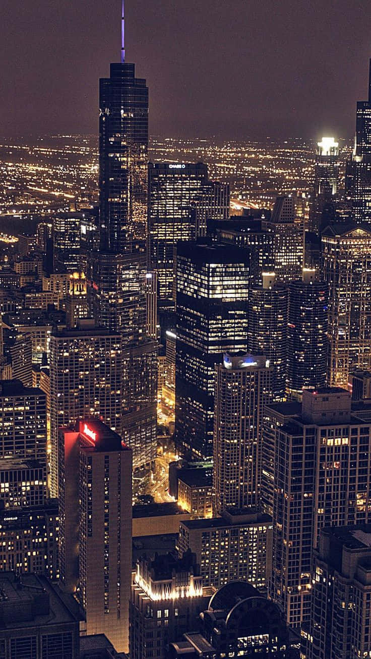 Chicago City Iphone Night View