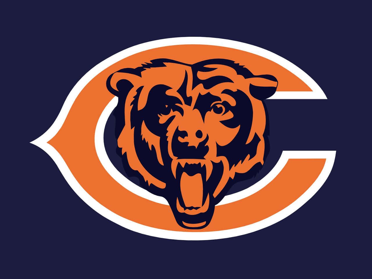 Chicago Sports Chicago Bears Orange Logo Background