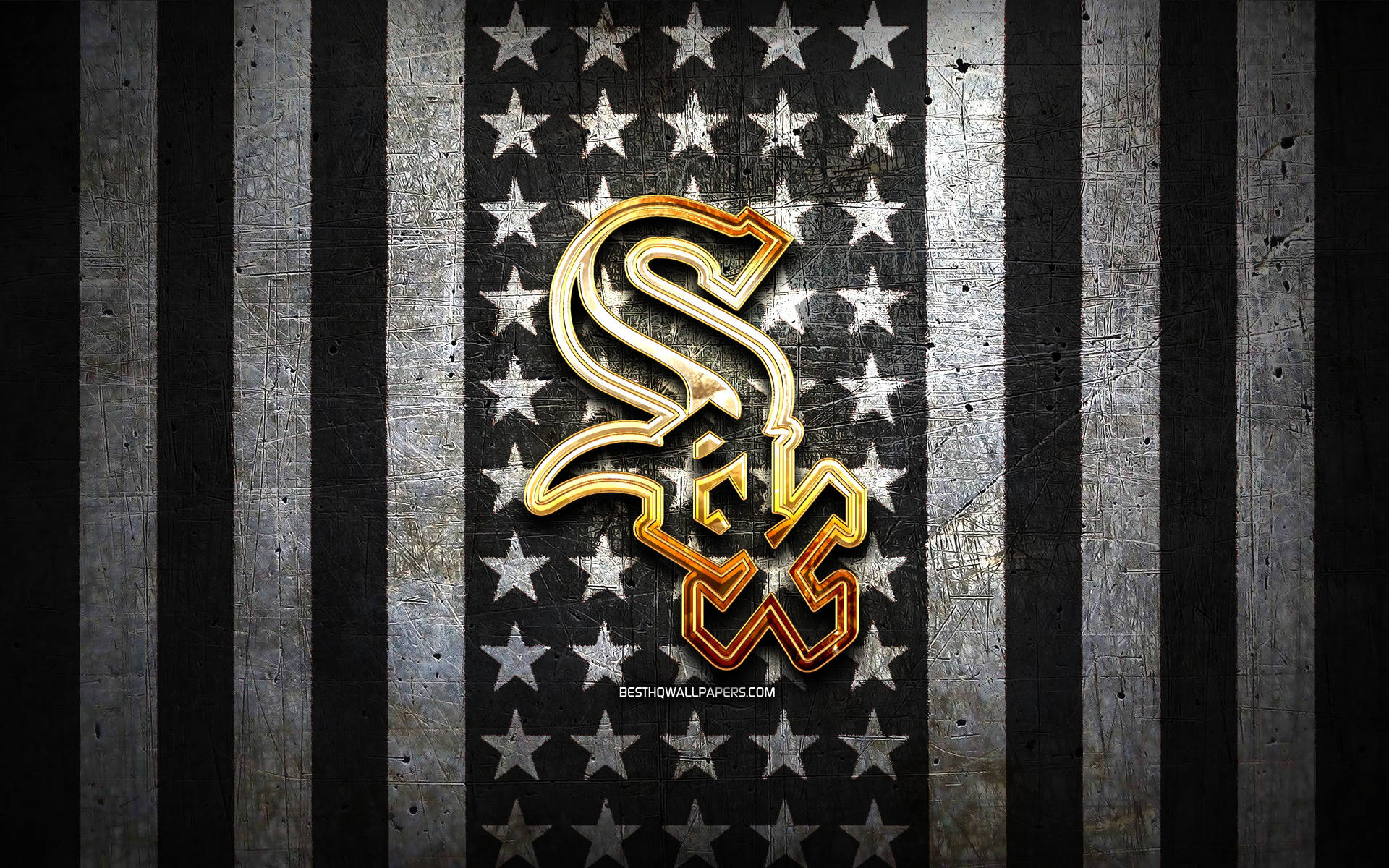 Chicago White Sox In American Flag Background