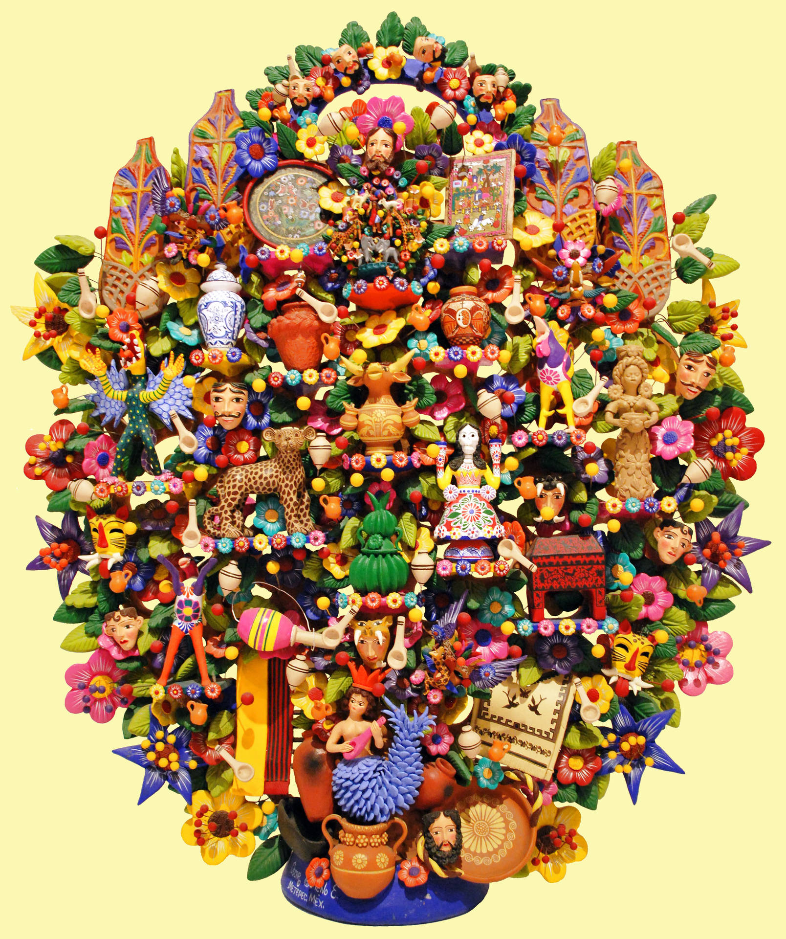 Chicano Artistic Interpretation Of The Tree Of Life Background