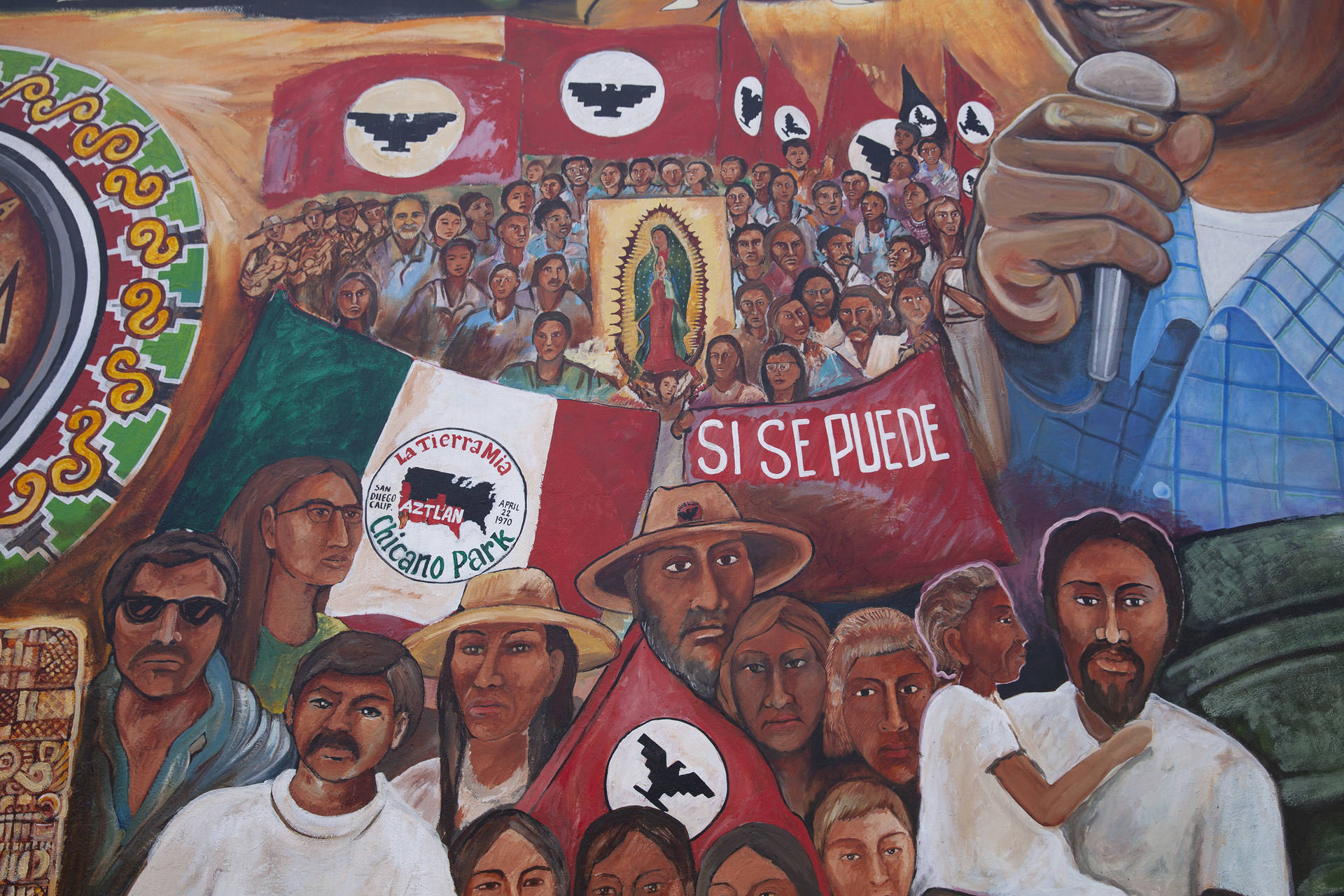 Chicano Movement Mural Art Background