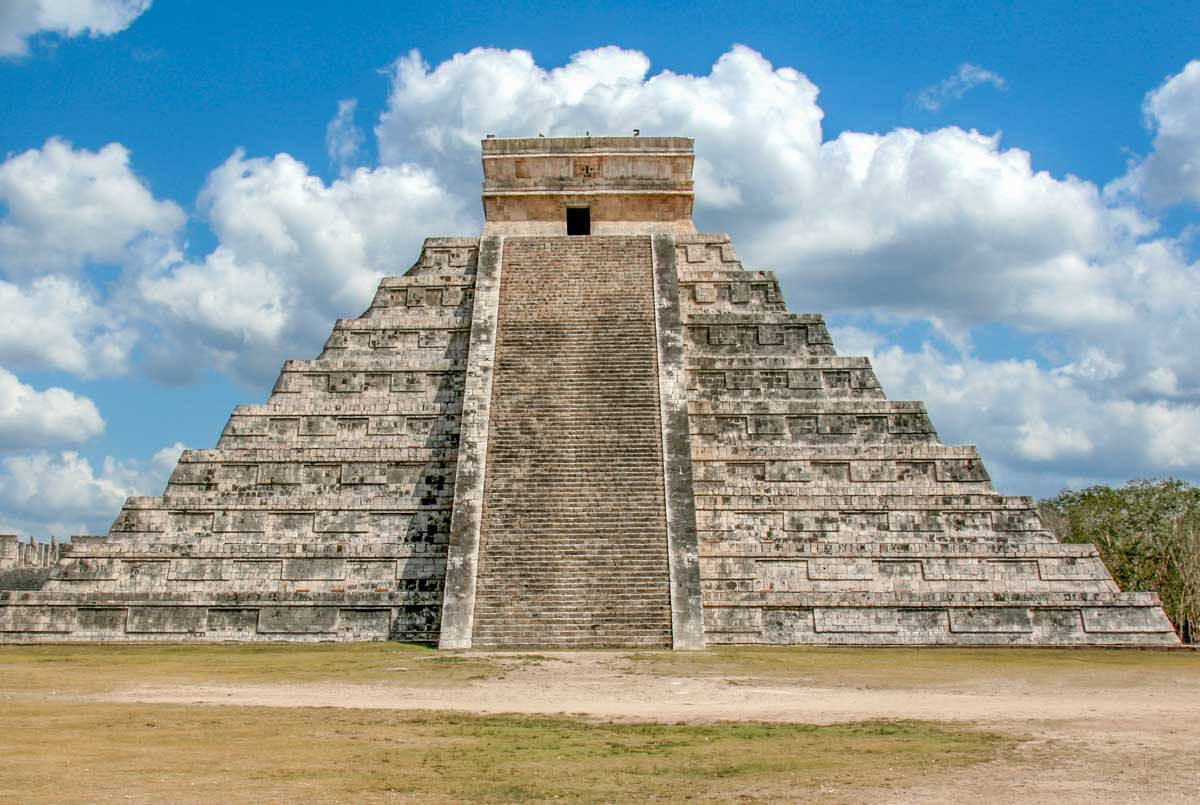 Chichen Itza Aging Structure Background